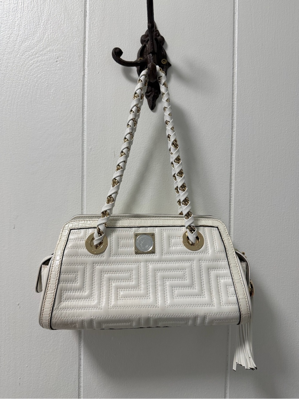 Versace Medusa 2000s greca quilt croc embossed bag - Picture 2 of 15